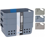 Storage Solutions Opbregmanden - 12x7x5cm - 0,35L - Kunststof - Multicolor - 3 Stuks - Kleur Multicolor