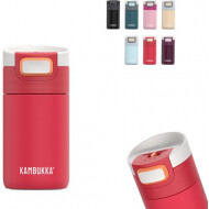 Kambukka Etna Grip Thermosbeker 300ml - Snapclean Dop - Lekvrij - BPA Vrij - Coral Rood - Merk Kambukka - Kleur Rood - Inhoud 300 ml