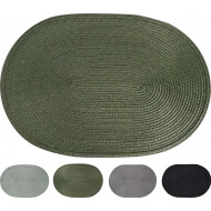 Placemat - Ovaal - 44x29cm - Textiel - Multicolor - 4 Stuks - Merk Merkloos