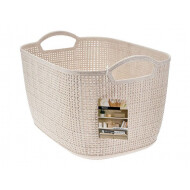 Storage Solutions Opbergmand - Compact - 18L - 350x290x130mm - Polypropyleen - Beige - 2 stuks - Merk Merkloos - Kleur Beige