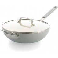 Dagelijkse Kost Jeroen Meus Proline pastapan/wokpan met deksel met keramische antikleef - 28cm - Merk Dagelijkse Kost - Geschikt voor Alle warmtebronnen