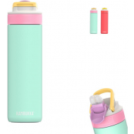Kambukka Lagoon Geïsoleerde Drinkfles 600ml - Geïntegreerd Rietje - BPA Vrij - Lekvrij - Turquoise - Topper - Merk Kambukka - Inhoud 600 ml - Kleur Turquoise