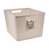 Storage Solutions Opbergmand - Compact - 22,7L - 350x295x220mm - Polypropyleen - Beige - 2 stuks - Merk Merkloos - Kleur Beige