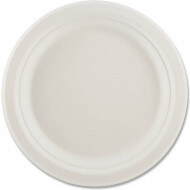 Papieren Borden - Ø17cm - Papier - Wit - 8 Stuks - Merk Merkloos - Materiaal Bewerkt Papier - Kleur Wit