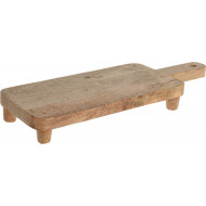 Planche à Découper - Avec Pieds - 40x15x6cm - Bois de Manguier - Marron - Marque Merkloos