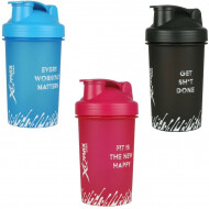 XQMax Sportfles - met Shaker - Duurzaam - 500ml - Kunststof - Multicolor - Kleur Multicolor - Inhoud 500 ml