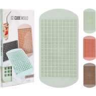Moule à Glaçons TPE - 160 Mini Cubes - Convivial - 24x1,2x12,5cm - Silicone - Multicolore