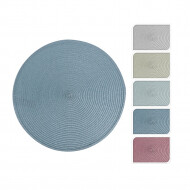 Placemat - Rond - Ø38cm - Textiel - Multicolor - 5 Stuks - Merk Merkloos