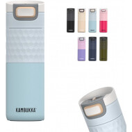 Kambukka Etna Grip Thermosbeker 500ml - Snapclean Dop - Lekvrij - BPA Vrij - Breezy Blue - Merk Kambukka - Inhoud 500 ml - Kleur Blauw