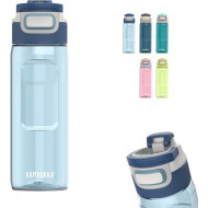 Kambukka Elton Drinkfles 750ml - 3-in-1 Deksel - Grip - Crystal Blue - Merk Kambukka - Kleur Blauw,Lichtblauw,Licht bruin - Inhoud 750 ml