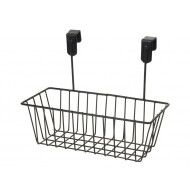 Storage Solutions Kastmand - met 2 Deurhaken - Multifunctioneel - 28x15x21cm - Metaal - Grijs - Kleur Grijs