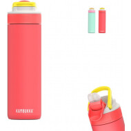 Kambukka Lagoon Geïsoleerde Drinkfles 600ml - Geïntegreerd Rietje - BPA Vrij - Lekvrij - Rood - Merk Kambukka - Inhoud 600 ml - Kleur Rood