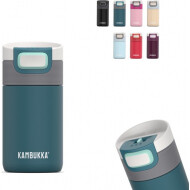 Kambukka Etna Grip Thermosbeker 300ml - Snapclean Dop - Lekvrij - BPA Vrij - Black Steel - Topper - Merk Kambukka - Inhoud 300 ml - Kleur Zwart