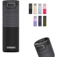 Kambukka Etna Grip Thermosbeker 500ml - Snapclean Dop - Lekvrij - BPA Vrij - Black Steel - Merk Kambukka - Inhoud 500 ml - Kleur Zwart