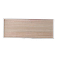 Plat en Bois Rectangulaire avec Bord Blanc - L - 50x20x2cm - Marque DDD