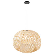 Nordlux Hisoka Hanglamp - E27 - Dimbaar - Ø50x139cm - Bamboe/Metaal - Bruin - Aantal lichtpunten 1 - Materiaal Metaal,Bamboe - Kleur Bruin - Fitting Nvt - Type lamp Lamp niet inbegrepen
