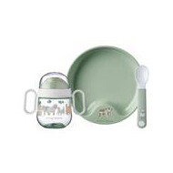 Mepal Babyservies Mio - Bord/Drinkbeker/Lepel - BPA-vrij - Kunststof - Little Farm - Merk Mepal