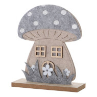 Décoration champignon en bois sur pied 17cm - Surmatelas - Marque DDD
