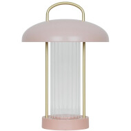 Nordlux Mirano Tafellamp - Dimbaar - Ø14x20cm - Metaal/Glas - Roze - Fitting Nvt - Type lamp LED - Kleur Roze - Dimbaar Ja - Materiaal Metaal,Glas