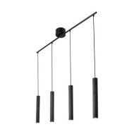 Nordlux Vico Hanglamp - 4 Lampen - GU10 - Dimbaar - Ø5x40cm - Metaal - Zwart - Kleur Zwart - Materiaal Metaal - Fitting Nvt - Aantal lichtpunten meer dan 3 - Type lamp Lamp niet inbegrepen