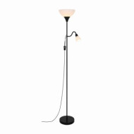 Nordlux Lauria Vloerlamp - 2 Lampen - E27 - Niet Dimbaar - Ø45x178cm - Metaal/Glas - Zwart - Kleur Zwart - Aantal lichtpunten 2 - Fitting Nvt - Type lamp Lamp niet inbegrepen - Materiaal Metaal,Glas