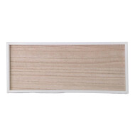 Plat en Bois Rectangulaire avec Bord Blanc - M - 40x17x2cm - Marque DDD
