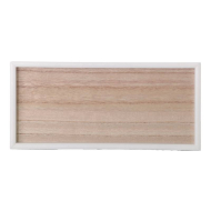 Plat en Bois Rectangulaire avec Bord Blanc - S - 30x14x2cm - Marque DDD