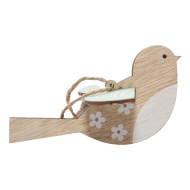 Decoratie houten hangertje vogel - Merk DDD