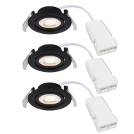 Nordlux Monolo Inbouwspot - Dimbaar - Ø8,2x2,5cm - Kunststof - Zwart - Vermogen 4,8 W - Fitting Nvt - Type lamp LED - Geschikt voor Nvt - Kleur Zwart - Materiaal Kunststof