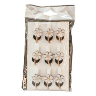 Décoration Fleur sur Pince - 9pcs - Marque DDD