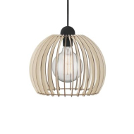 Nordlux Chino Hanglamp - E27 - Niet Dimbaar - Ø30x26cm - Hout - Bruin - Kleur Bruin - Materiaal Hout - Aantal lichtpunten 1 - Fitting Nvt - Type lamp Lamp niet inbegrepen