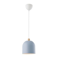 Nordlux Gaston Hanglamp - E27 - Dimbaar - Ø20x24cm - Metaal/Hout - Blauw - Kleur Blauw - Type lamp Lamp niet inbegrepen - Materiaal Metaal,Hout - Fitting Nvt - Aantal lichtpunten 1