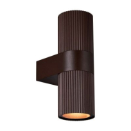 Nordlux Kyklop Wandlamp - 2 Lampen - GU10 - Niet Dimbaar - Ø8,6x25,4cm - Aluminium - Bruin - Kleur Bruin - Aantal lichtpunten 2 - Materiaal Aluminium - Type lamp Lamp niet inbegrepen - Fitting Nvt