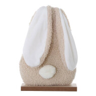 Decoratie Stoffen Paashaas op Houten Voet - 15,5cm - Merk DDD
