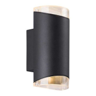 Nordlux Arn Wandlamp - 2 Lampen - GU10 - Niet Dimbaar - 10,5x22,5x11cm - Aluminium/Kunststof - Zwart - Aantal lichtpunten 2 - Type lamp Lamp niet inbegrepen - Materiaal Aluminium,Kunststof - Vermogen 28 W - Kleur Zwart
