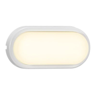 Nordlux Cuba Wandlamp - Ovaal - Niet Dimbaar - Ø21x8,5cm - Kunststof - Wit - Fitting Nvt - Kleur Wit - Aantal lichtpunten 1 - Materiaal Kunststof - Type lamp Geïntegreerde LED