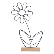 Decoratie Metalen Bloem op Voet - 19cm - Merk DDD