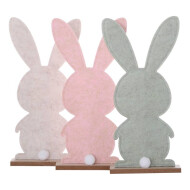 Décoration Lapin de Pâques en Bois sur Pied - 31cm - Marque DDD
