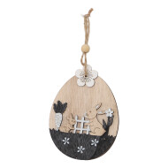 Décoration Pendentif Oeuf de Pâques - Noir - Marque DDD