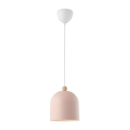 Nordlux Gaston Hanglamp - E27 - Niet Dimbaar - Ø20x24cm - Metaal/Hout - Roze - Materiaal Hout,Metaal - Fitting Nvt - Kleur Roze - Type lamp Lamp niet inbegrepen - Aantal lichtpunten 1