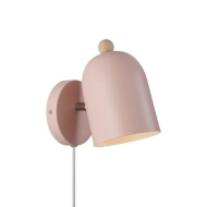 Nordlux Gaston Wandlamp - E27 - Niet Dimbaar - Ø19,5x19,5cm - Metaal/Hout - Roze - Materiaal Metaal,Hout - Kleur Roze - Fitting Nvt - Type lamp Lamp niet inbegrepen - Aantal lichtpunten 1