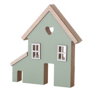 Decoratie Houten Huisje - 14,5x2,3x15,5cm - Merk DDD