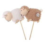 Décoration Petits Moutons sur Tige - 30cm - Marque DDD