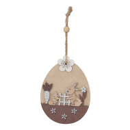 Décoration Pendentif Oeuf de Pâques - Marron - Marque DDD