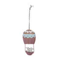 Décoration Pendentif Montgolfière avec Lapins - Marque DDD