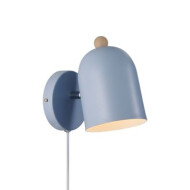 Nordlux Gaston Wandlamp - E27 - Niet Dimbaar - Ø19,5x19,5cm - Metaal/Hout - Blauw - Type lamp Lamp niet inbegrepen - Fitting Nvt - Kleur Blauw - Materiaal Hout,Metaal - Aantal lichtpunten 1