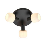 Nordlux Milford Plafondlamp - 3 Lampen - E14 - Dimbaar - Ø10x19cm - Glas/metaal - Zwart - Materiaal Glas,Metaal - Type lamp Lamp niet inbegrepen - Aantal lichtpunten 3 - Kleur Zwart - Fitting Nvt