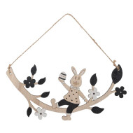 Decoratie Hanger Tak met Paasdeco - Zwart - Merk DDD