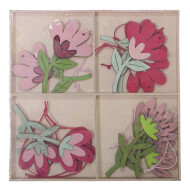 Decoratie Hangertjes Bloemen - 12st - Merk DDD