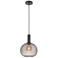 Suspension Nordlux Alton - E27 - Non Dimmable - Ø25x25cm - Verre/Métal - Gris/Noir - Douilles Nvt - Matériel Métal,Verre - Type de lampe Lampe non inclus - Couleur Gris,Noir - Nombre de points lumineux 1